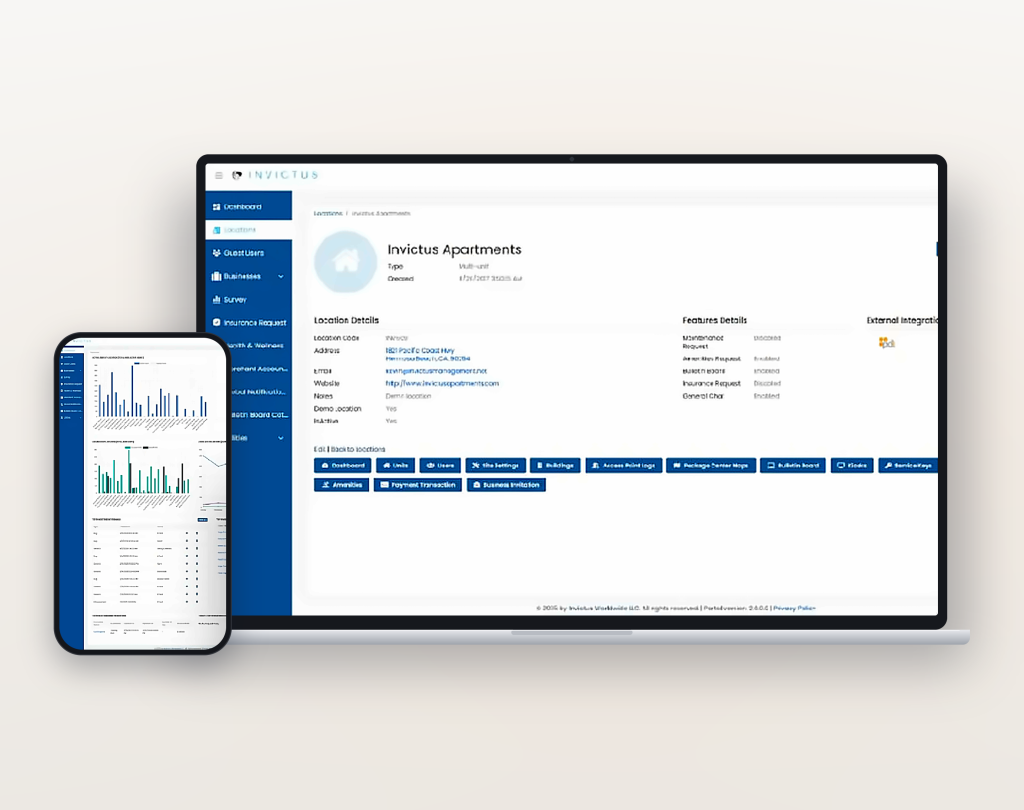 Invictus on desktop and mobile
